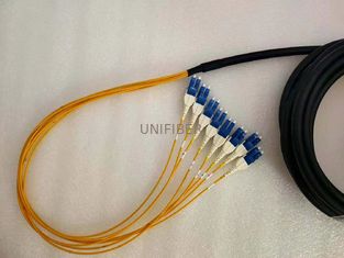 OS2 16 Core Breakout Fiber Patch Cable Reverse Polarity LC Uniboot