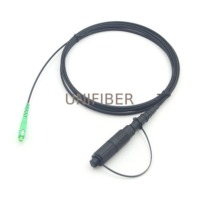 Preconnectorized hardened OptiTap SC/APC-SC/APC G657A2 Flat Drop Cable Patch Cord 4.5*9.8mm